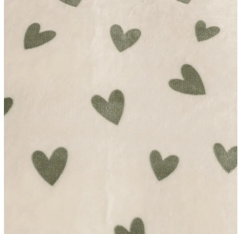 Mikroplyšové obliečky HEARTINO krémové Rozmer obliečky: 2 ks 70 x 90 cm | 200 x 220 cm