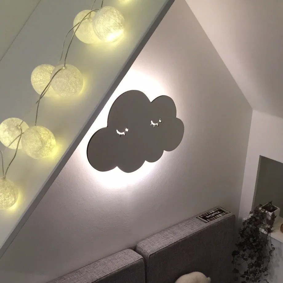 Dotyková nástenná lampa MASELIVING Spiaci obláčik biely