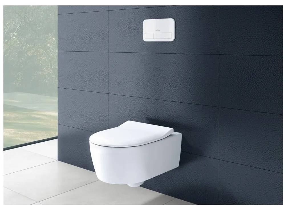 Villeroy & Boch Avento Combi-Pack - SET Závesné WC + sedátko SlimSeat SoftClosing, alpská biela CeramicPlus 5656RSR1