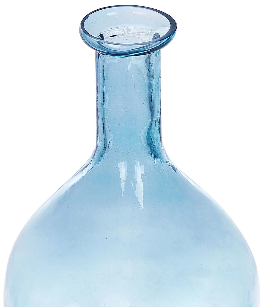 Sklo Dekoratívna váza 28 Modrá PAKORA Beliani