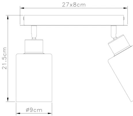 Globo 15465-2 - Bodové svietidlo HADERA 2xE27/15W/230V