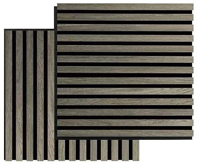 Fibrotech Akustický obkladový panel Square, MDF, 520 × 520 × 22 mm, dub sivý