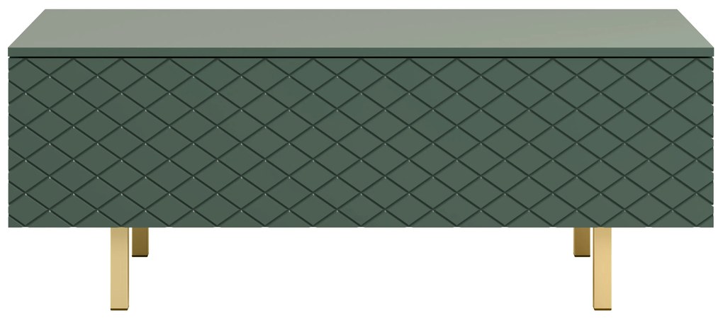Konferenčný stolík Scalia II 120 2K s úložným priestorom - labrador mat / zlaté nožičky - Limitovaná ponuka
