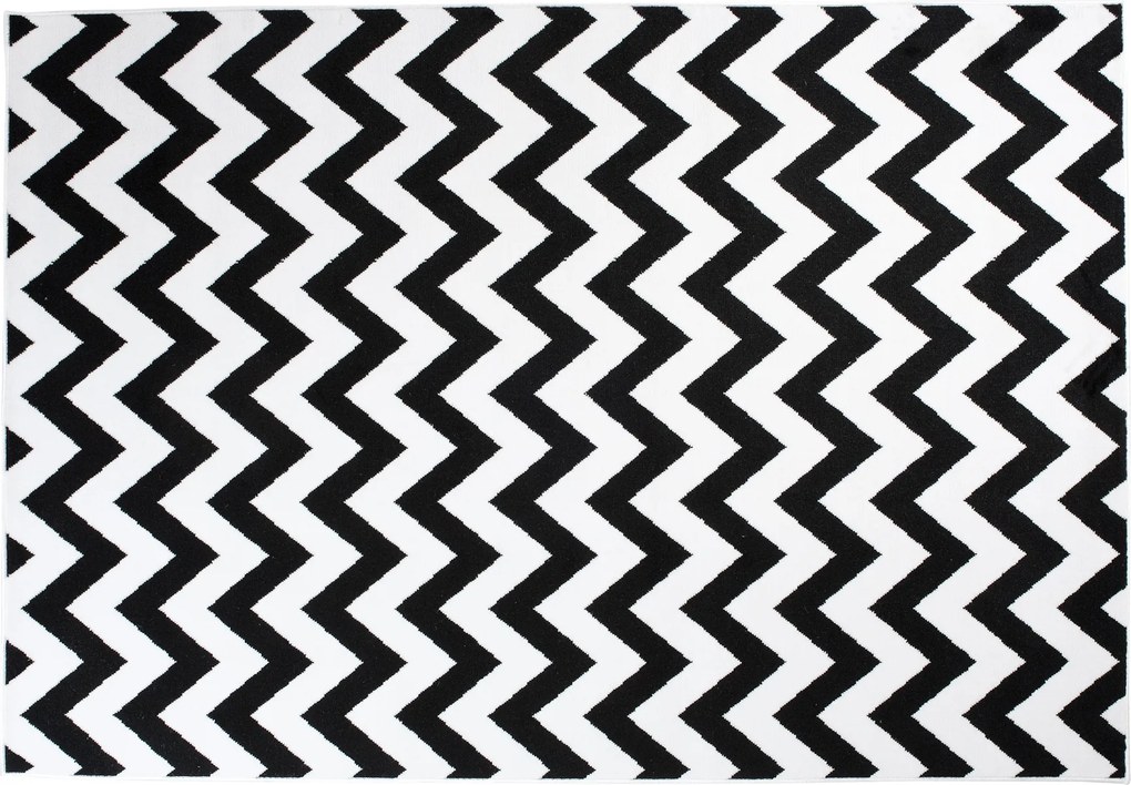 TA Koberec T238B WHITE CHEAP PP CRM Čierny Obdĺžnikový Rozmer: 80x150 cm