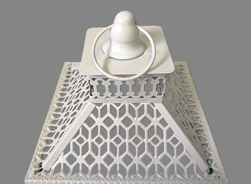 PRODEX IMPORT Lampa biela kov se sklem 25140