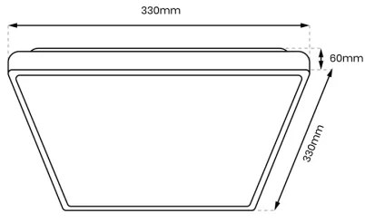 LED Kúpeľňové stropné svietidlo DABAR LED/17W/230V 4000K 33x33 cm IP44