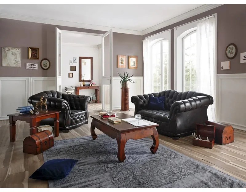 furniture-nabytek.cz - Masívna komoda Texas z akáciového dreva, lakovaná, hnedá – guľatá