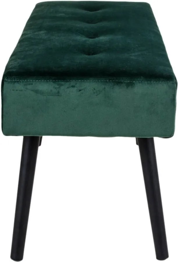 Zelená Zamatová lavica Skiby 35 × 100 × 44 cm HOUSE NORDIC