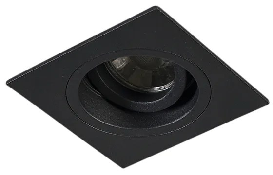 Sada 6 moderných zapustených bodových svetiel čierna 9,3 cm otočné a naklápacie - Chuck