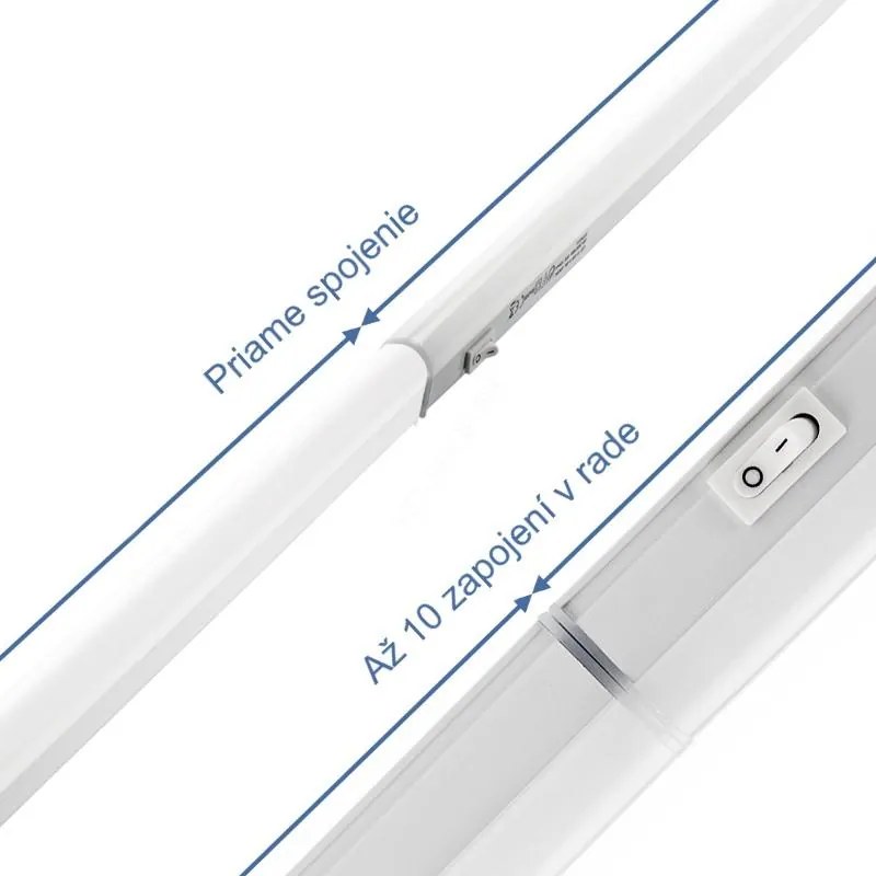 LED podskrinkové svietidlo 10W 90cm studená biela, pripojiteľné