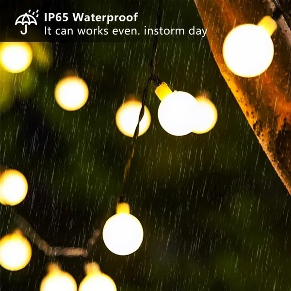 Brilagi - LED Solárny dekoratívny reťaz BUBBLE 200xLED/8 funkcií 20m IP65 teplá biela