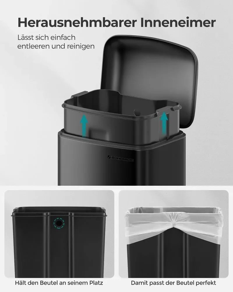 Odpadkový kôš 30 l SONGMICS LTB01BK