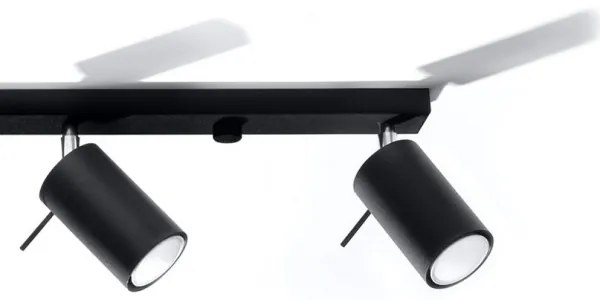 Sollux SL.0332 - Bodové svietidlo RING 4L 4xGU10/10W/230V čierna