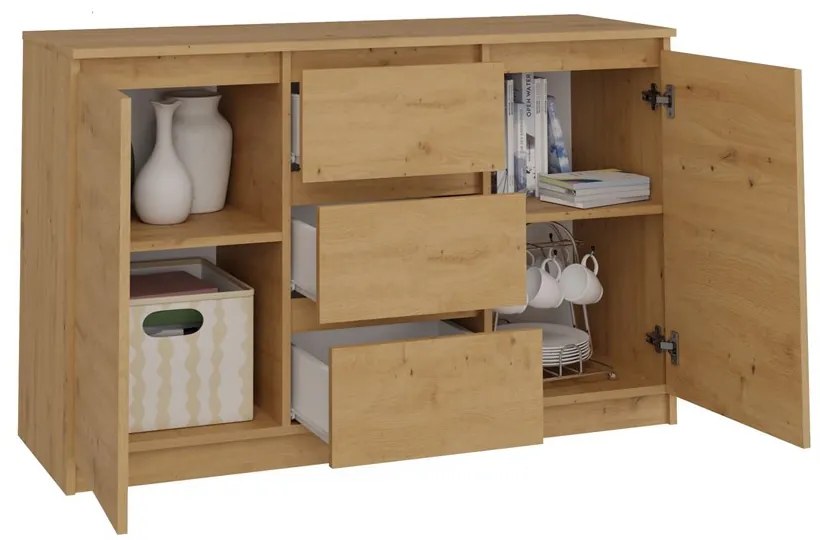 Komoda Musecalo 11 (dub artisan). Akcia -20%. Vlastná spoľahlivá doprava až k Vám domov. 1132862