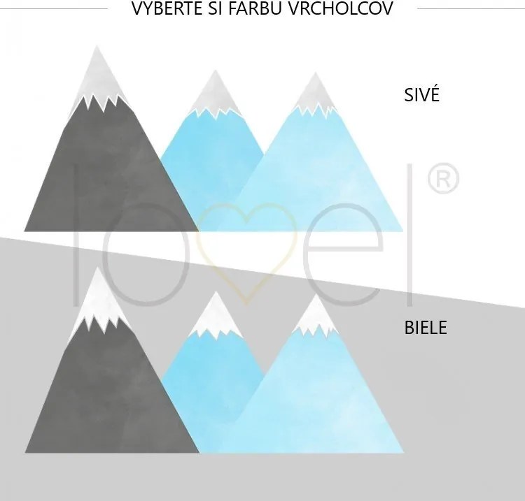 lovel.sk Nálepka na stenu hory a obláčiky DK231