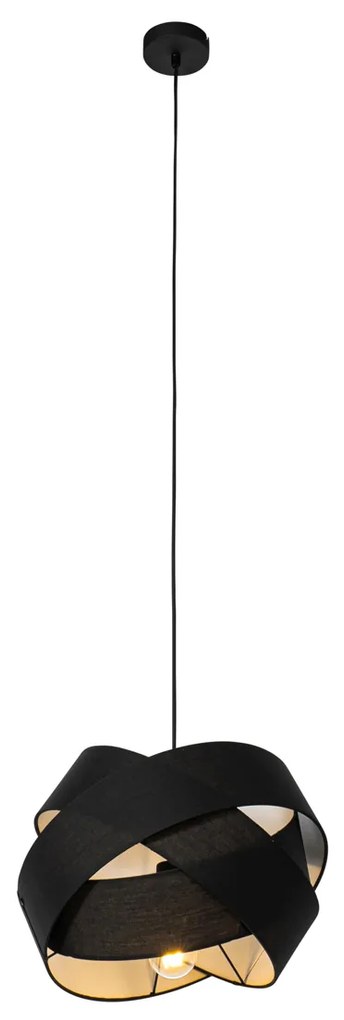 Moderné závesné svietidlo čierne - Cloth