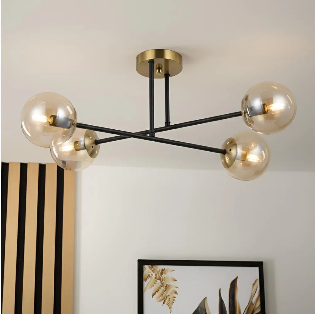 Brilagi - Prisadený luster MALIVA 4xE14/15W/230V zlatý