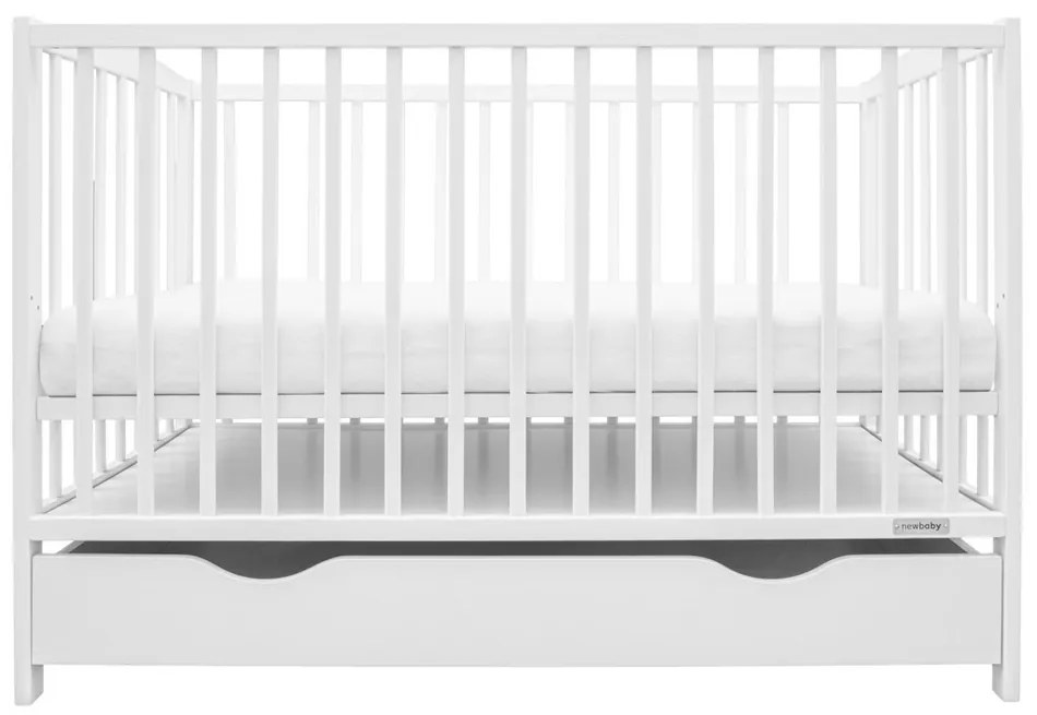 New Baby Detská postieľka Lilly so zásuvkou, biela