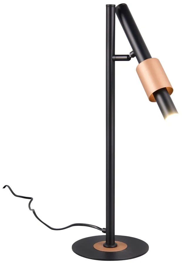 Čierna/v bronzovej farbe LED stolová lampa (výška 50 cm) Ikaris – Trio Select