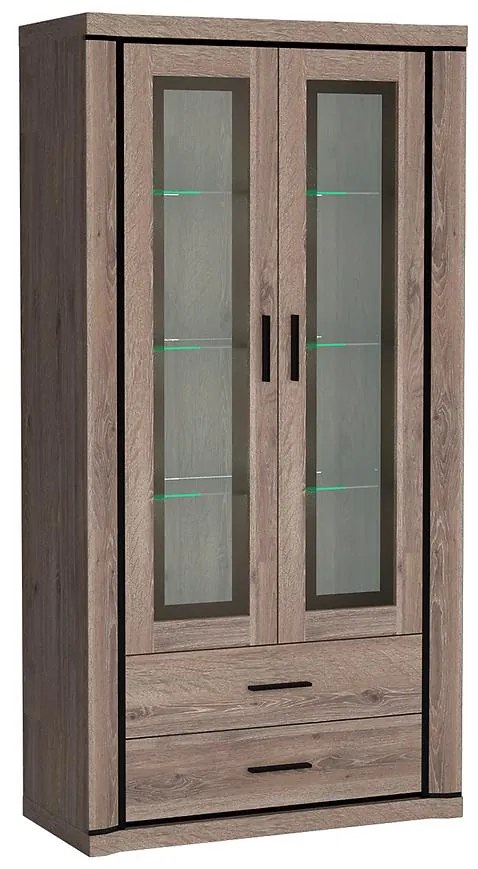 Vitrína Dallas D17 hľuzový dub