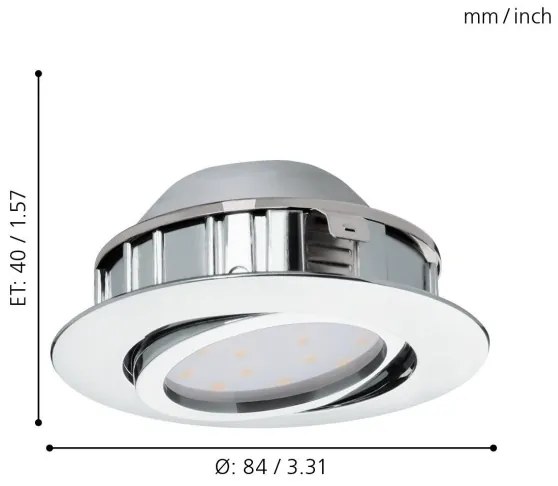 Eglo 95852 - SADA 3x LED podhľadové svietidlo PINEDA 1xLED/4,9W/230V
