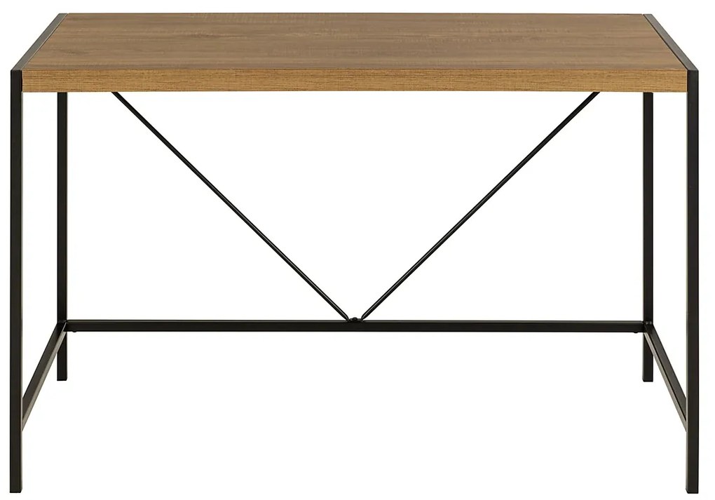 Písací stôl Bahamas 120 cm dub prírodný rustikálny/čierny