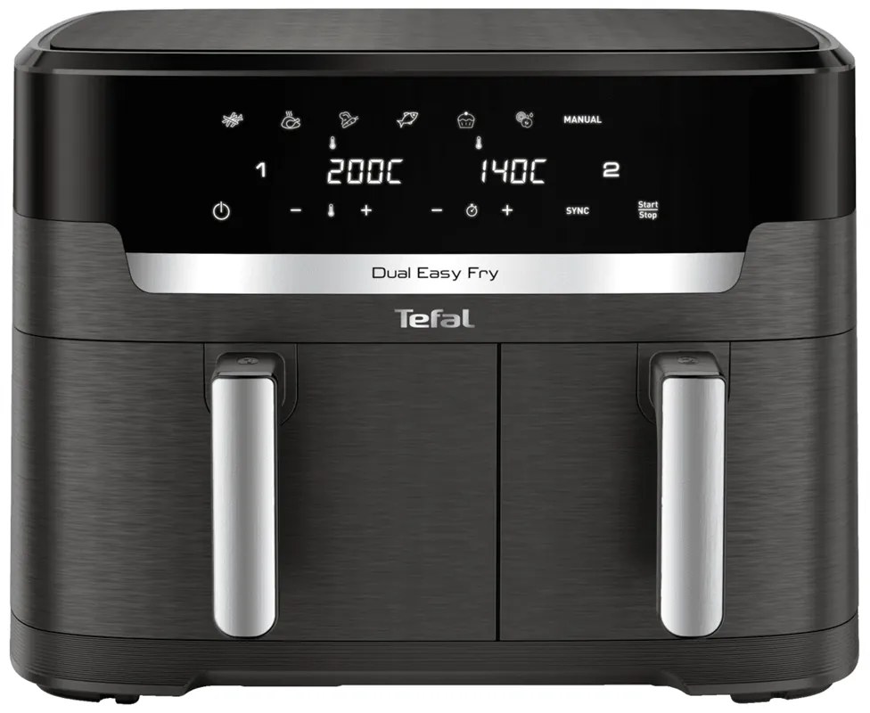 Teplovzdušná fritéza Tefal Dual XXL Easy Fry EY942HE0 Čierna