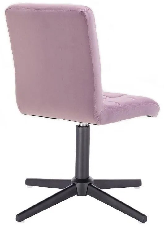 LuxuryForm DESIGN Stolička TOLEDO VELUR na čiernom kríži - levanduľa