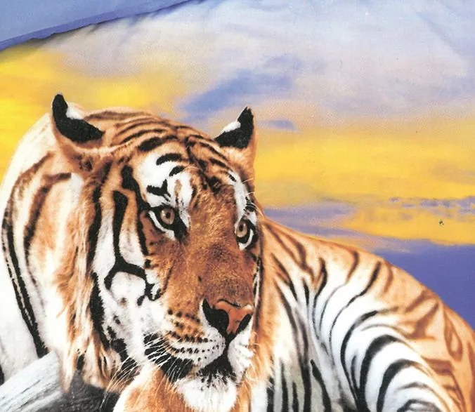 Obliečky GERDA TIGER 3-dielna sada 140x200 cm