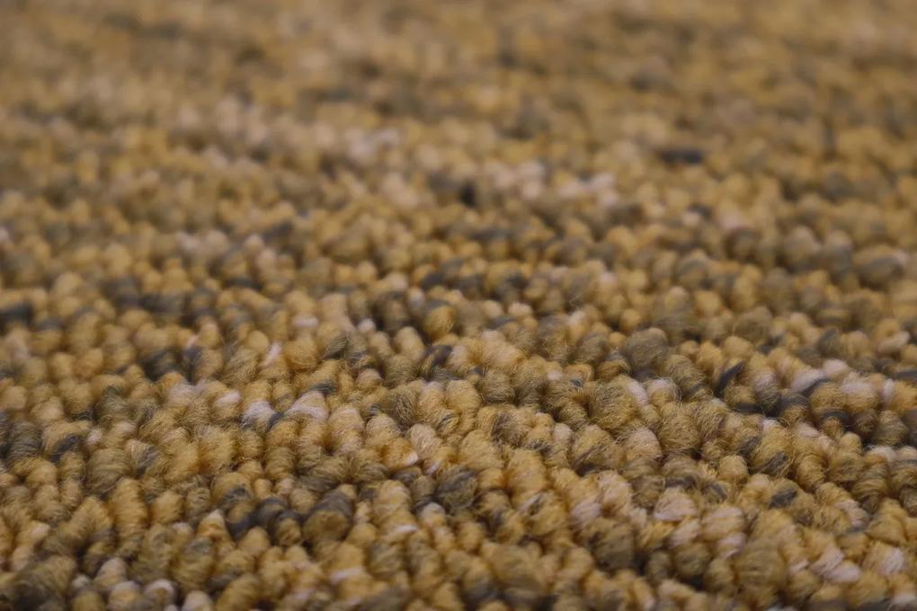 Vopi koberce Kusový koberec Alassio zlatohnedý štvorec - 200x200 cm
