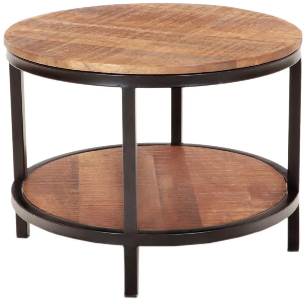 furniture-nabytek.cz - Okrúhly konferenčný stolík masív z dreva mango 60x45x60