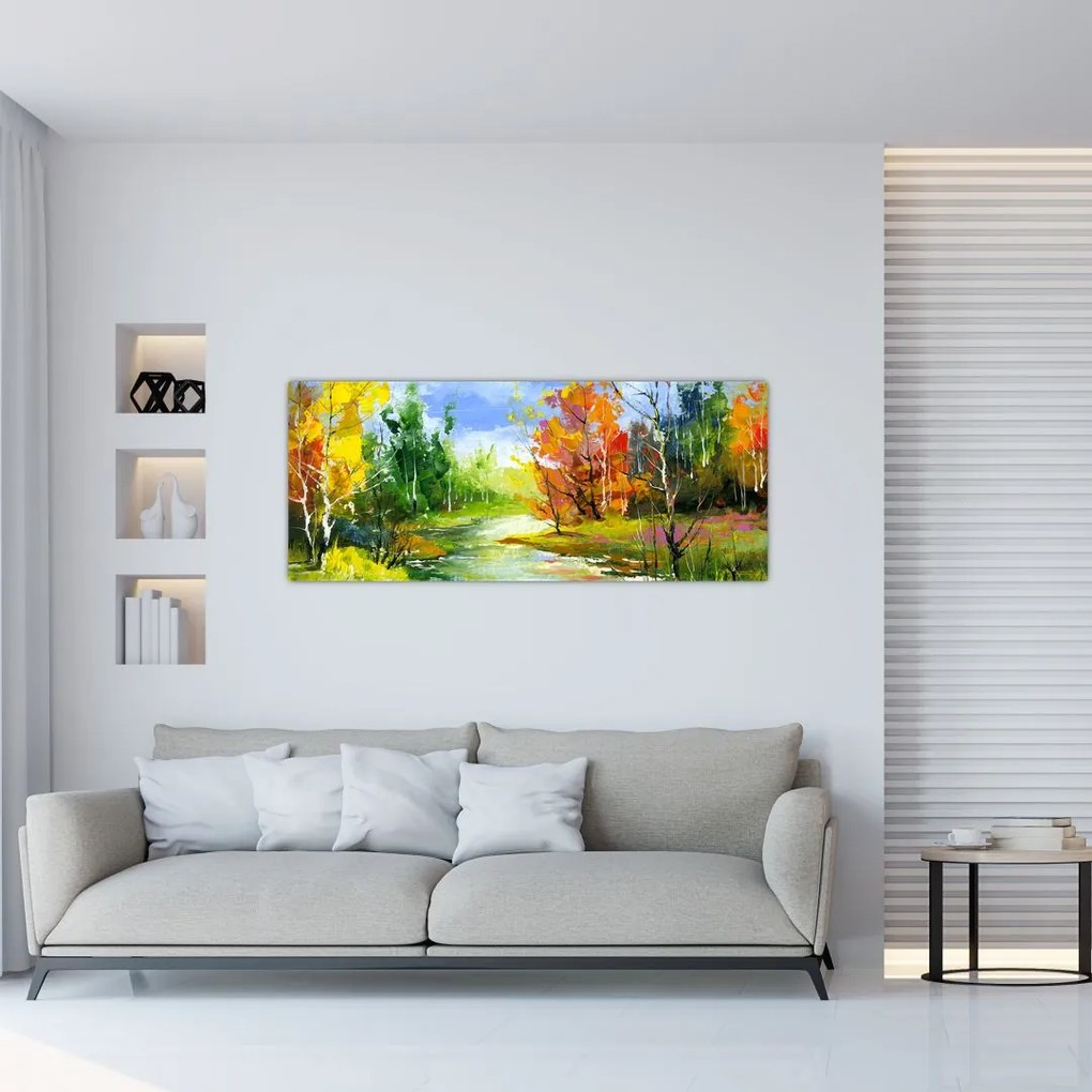 Obraz - Maľba krajiny (120x50 cm)