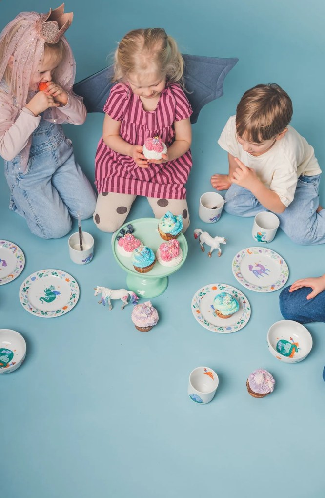 Bella Rose Detský porcelánový tanier Drak Ø 19 cm