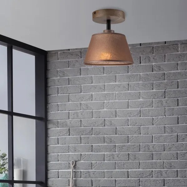 Brilagi - LED Prisadený luster ANTHONY 1xE14/60W/230V dub orech/hnedá