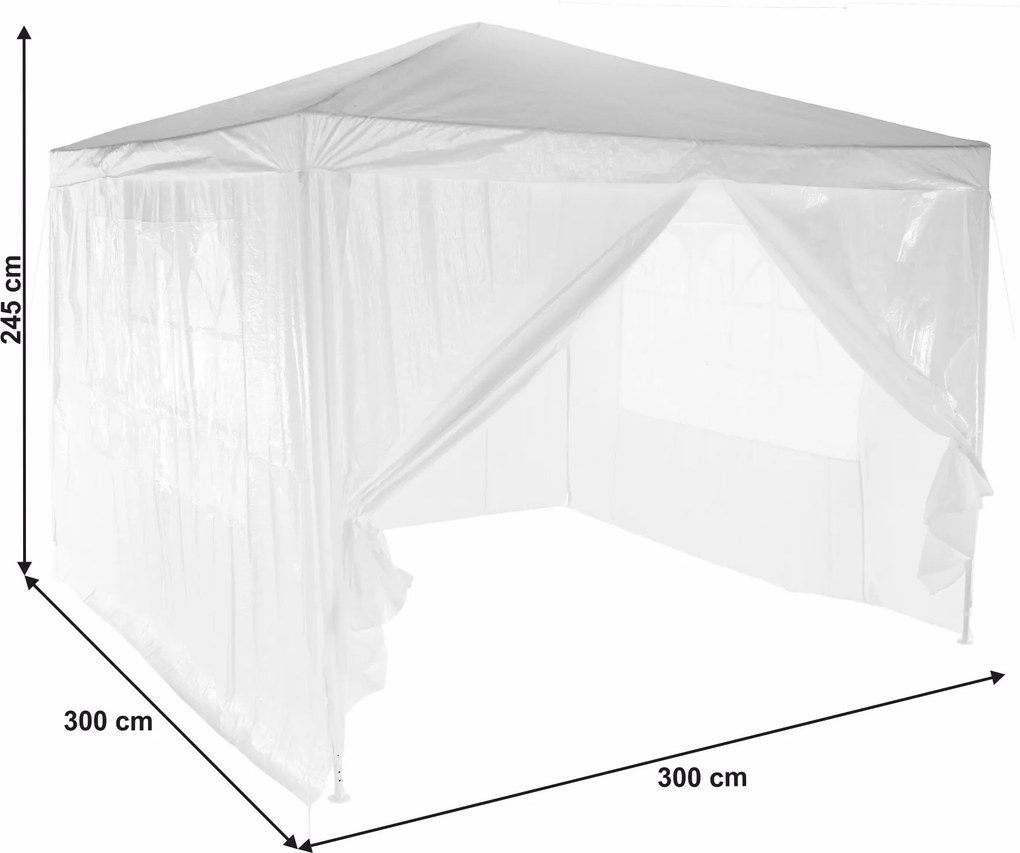 Záhradný stan Tekno Typ 1 300x300 cm - biela