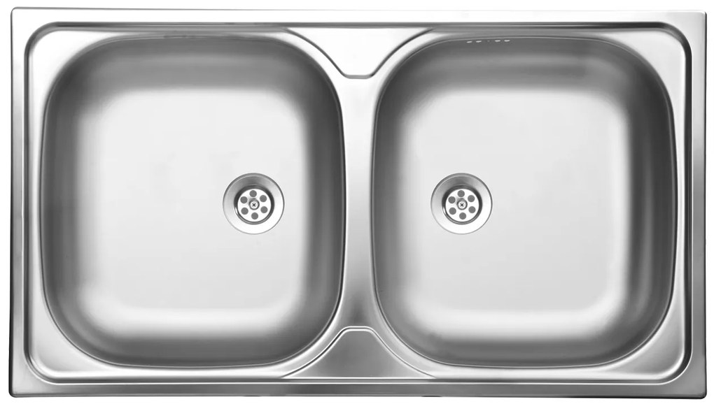 Novaservis, Dřez dvojitý 45x80 nerez, DR45/80