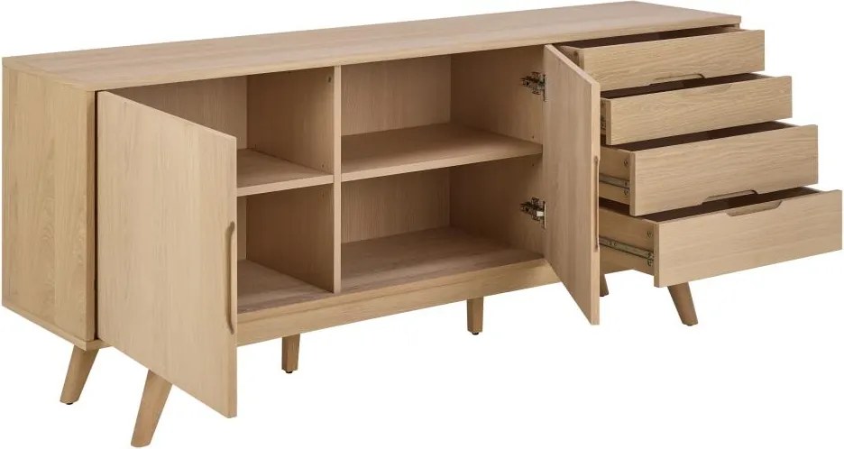 Komoda Marte 180 cm dub bielený