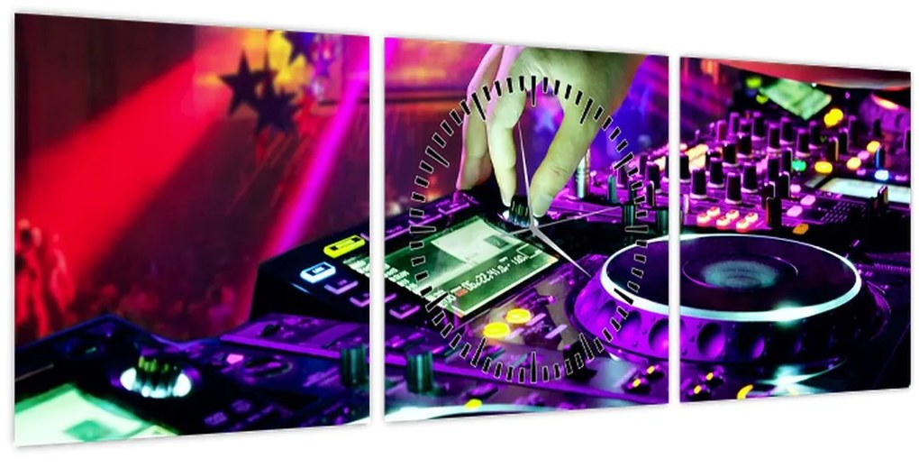 Obraz - DJ (s hodinami) (90x30 cm)