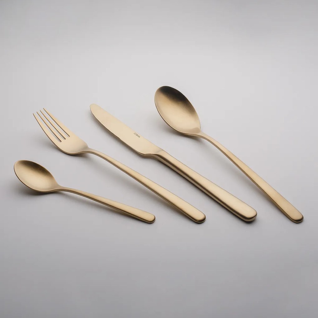 Príborový set 16 ks – Salamanca PVD Champagne matný - 130875