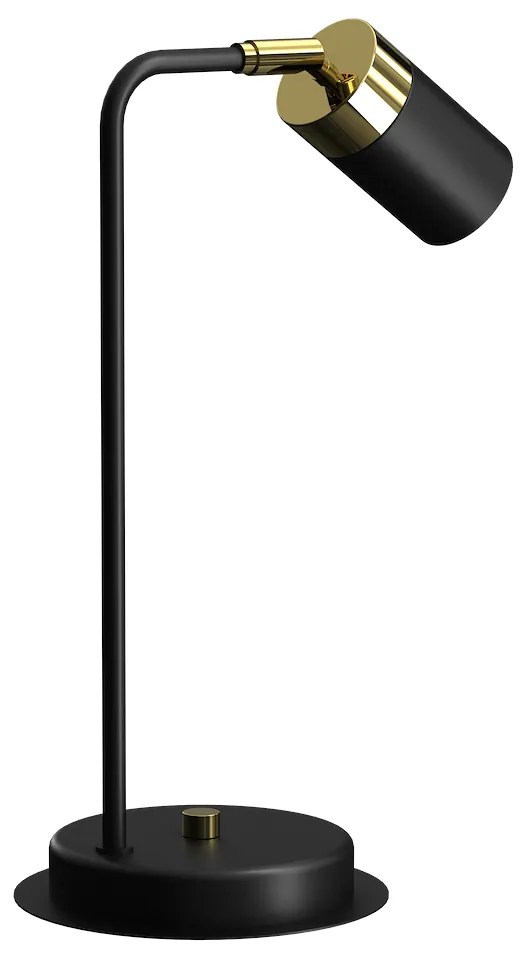 Stolná lampa Joker, 1x zlaté/čierne kovové tienidlo, b