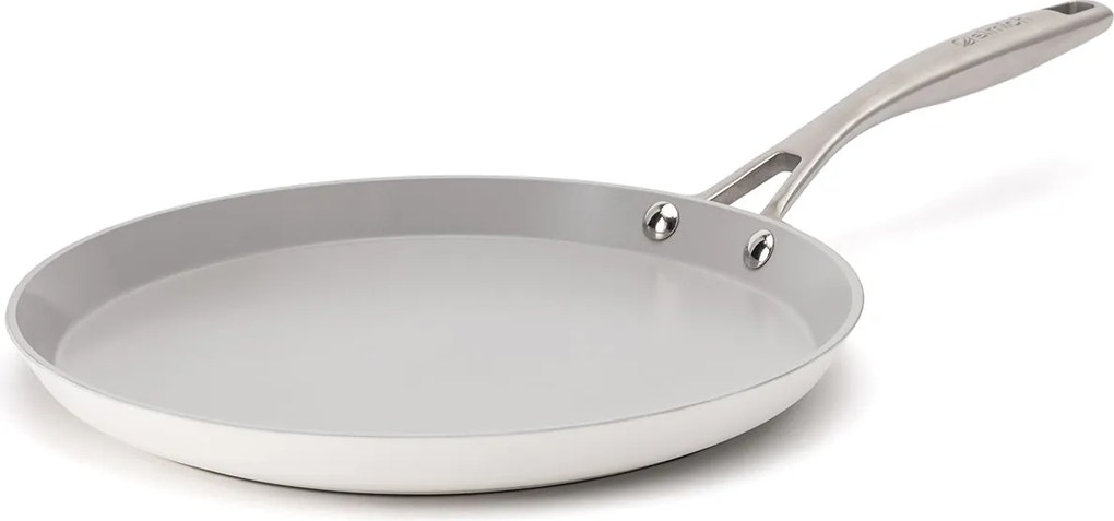 Elmich Nepriľnavá keramická panvica na palacinky Zen Ø 26 cm – krémovobiela