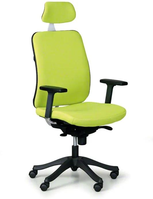Kancelárska stolička BRUGY, svetlo zelená látka | BIANO