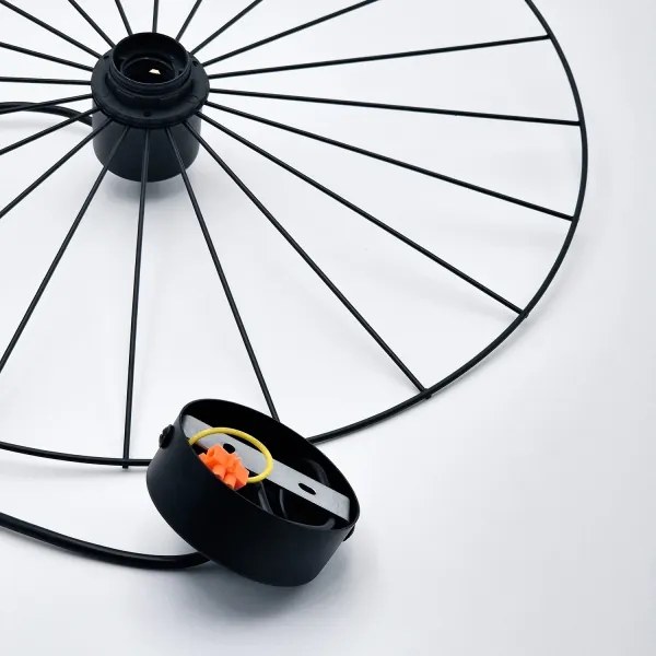 Luster na lanku MONTANA 1xE27/15W/230V pr. 45 cm čierna