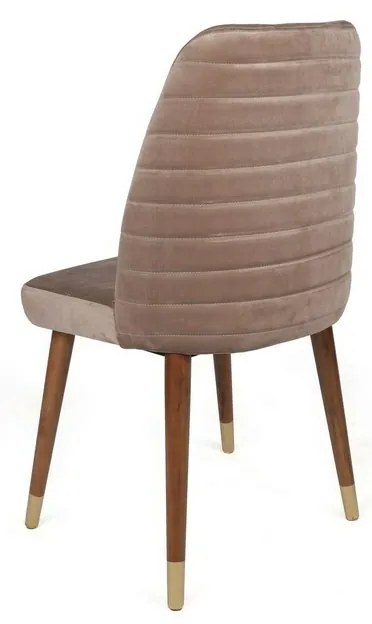Súprava jedálenských stoličiek Hugo Beige and Walnut, 2 ks