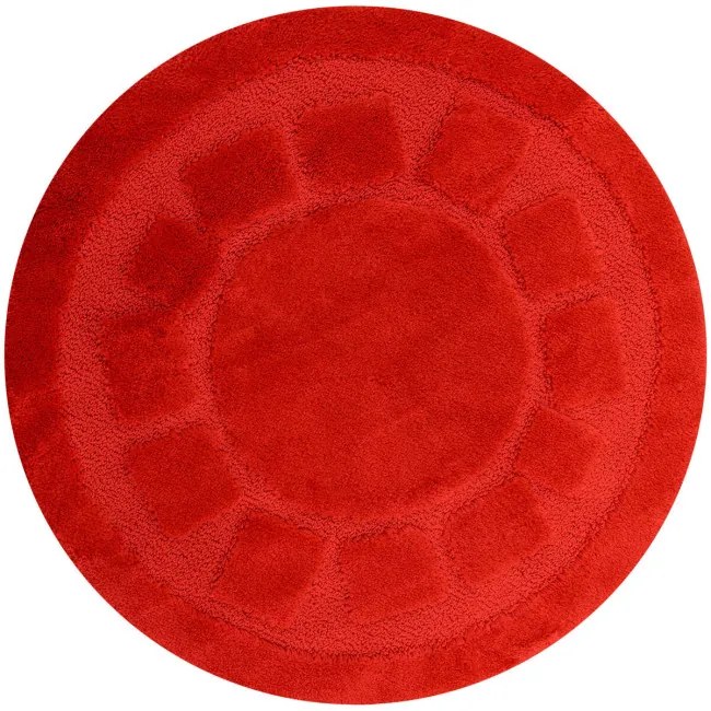 Kúpeľňový koberček Ocean červený kruh