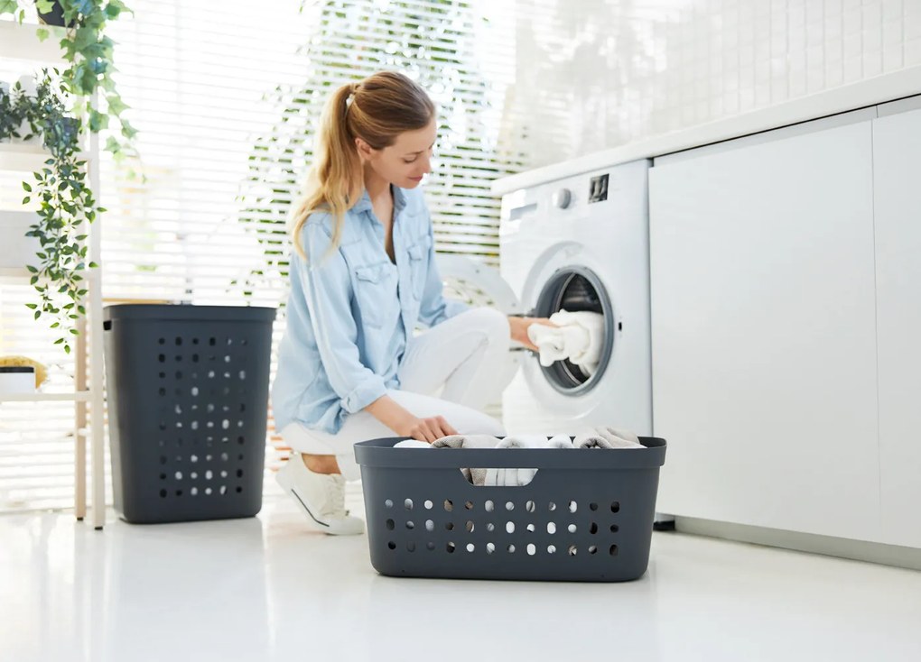 Rotho Kôš na bielizeň, kôš na bielizeň, ohybný, JONA, 39l, antracit