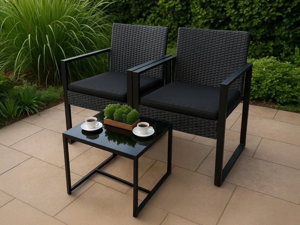 Záhradná zostava Coffi čierna