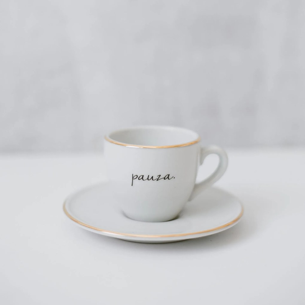 Bella Rose Šálka na espresso s podšálkou Pauza 90 ml