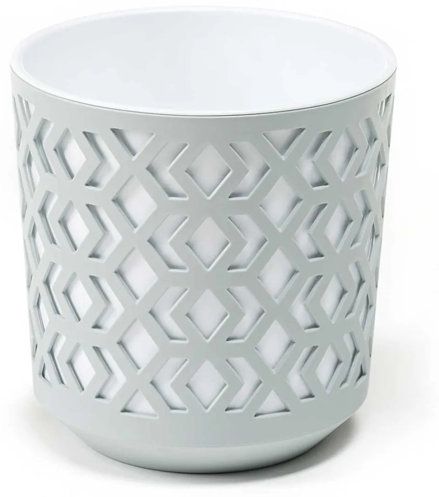 Kvetináč Etnic 19x20 cm bielo-šedý