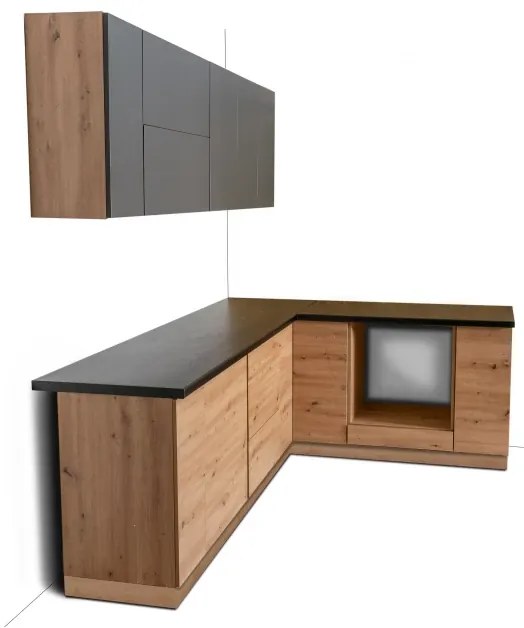 Rohová kuchynská linka Langen 240x180cm